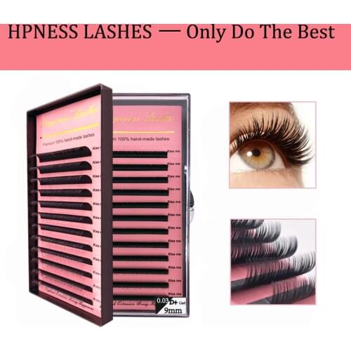 Individual Lashes Soft Eyelash Extension Premium Silk Natural 3D Mink Long Makeup Lashes 100% Hand-made For Salon Wholesale