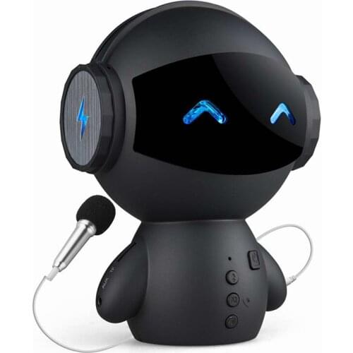 Robot Style Bluetooth Speakers with MIC Support TF Card HD Stereo Surround Sound Mobile Power for Phone English Voice Prompt