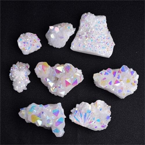Beautiful Angel Aura Natural Quartz Cluster, Healing stone Quartz Crystal for Decoration