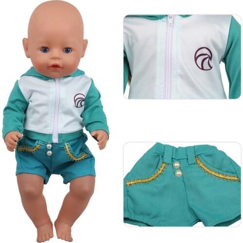 Doll Clothes Hoodies Shorts for American Girl Doll Clothes Fit 17 Inch 43cm Baby Clothes Furniture for Dolls Gift Reborn Doll