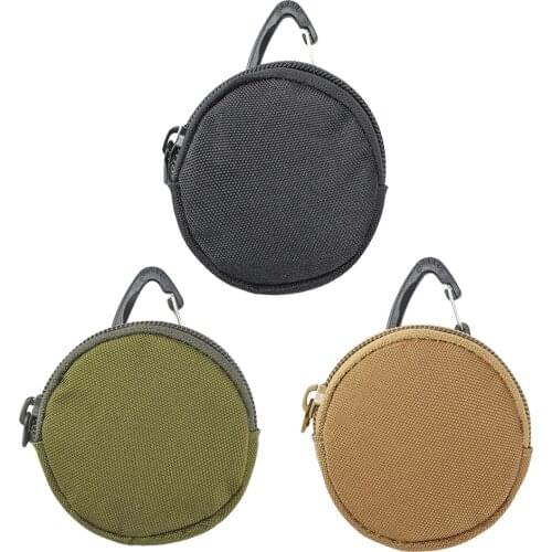 Mini Round Coin Purse Key Holder Pouch Travelling Easy Carrying Portable Parts for Outdoors Hunting Shooting Camping
