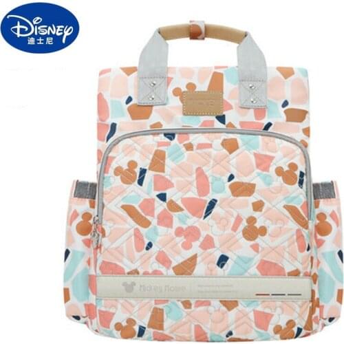 Disney Mickey Minnie Diaper Bag Fashion Backpack Mommy Bag Large Capacity Multifunctional Handbag Bottle Insulation Backpack