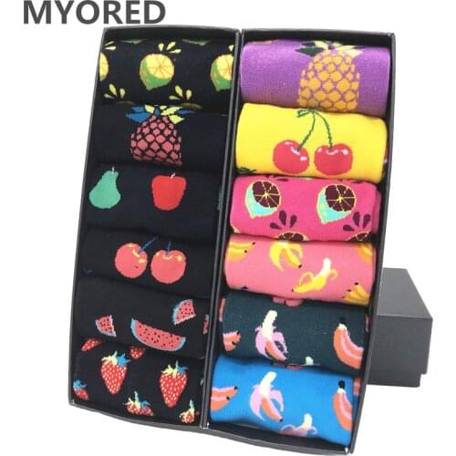 MYORED 12pairs/Lot dropshipping combed cotton colorful funny socks male streetwear business dressing socks christmas gift