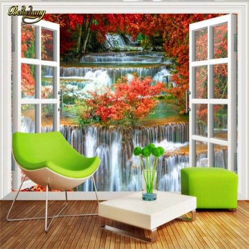 Beibehang papel de parede Custom Photo 3d Wallpaper Mural Wallpaper Waterfall Landscape Background Wall Paintings