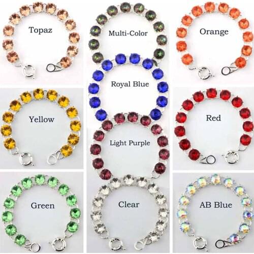 Faceted Shiny Silver Plated Glass Crystals Classic Bracelets for Fashion Women Shiny Crystal Dot Bracelets New Fashion Jewelry