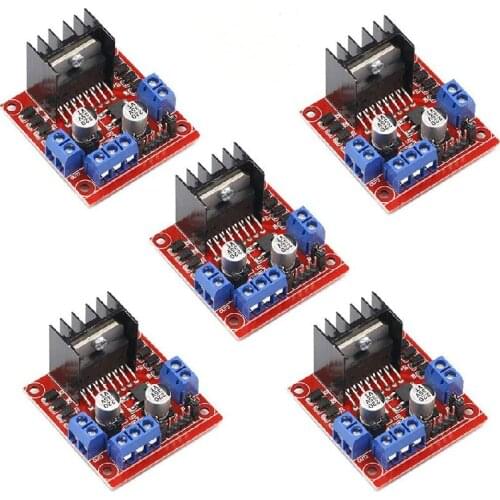 5pcs/lot L298N Motor Drive Controller Board Stepper Motor Control and Drives Module for Arduino Smart Car Power MEGA Mega2560