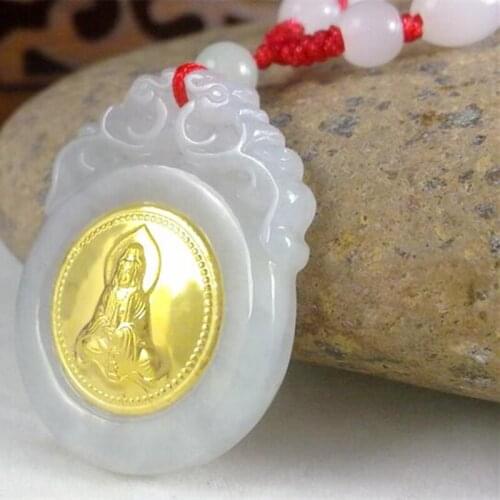 Popular Good Luck Buddha Guanyi Hetian Jade Pendant Unisex Cheap High Quality Necklaces Pendants For Men And Women
