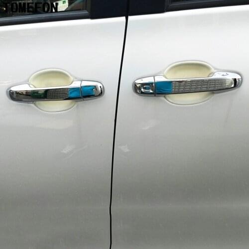 TOMEFON 12pcs For Toyota Sienta 2015-2017 Second Generation NHP170 ABS Chrome Door Handle Cover Trim Exterior Accessories