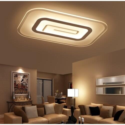 Slim Acrylic LED Ceiling Light Living Room Bedroom Study Room Lamp Office & Commercial Ceiling Lamp 110-240V