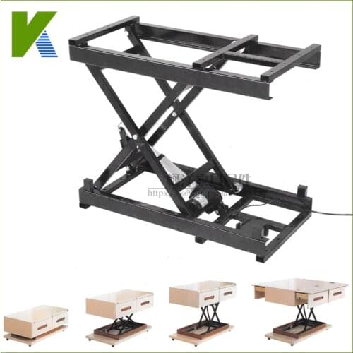 Smart custom home accessories Wired wireless electric lift coffee table dining table hardware folding iron frame