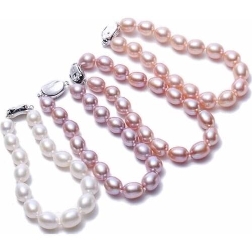 100% authentic Sterling silver Bracelet Perfect High gloss natural freshwater Pearls pearl Bracelet Fashion jewelry for women