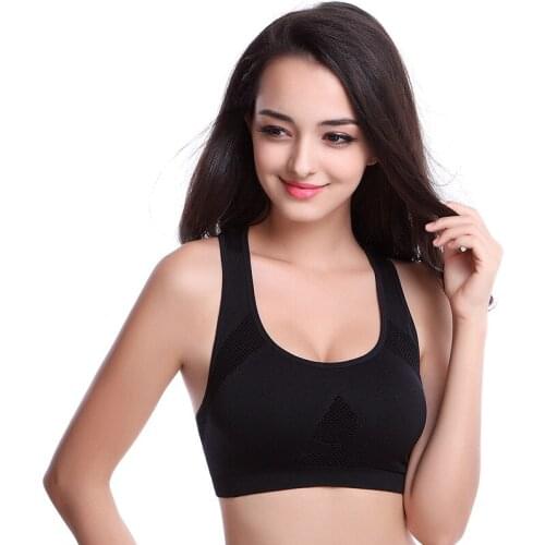 Women Female Dry Quick Push Up Natural Color Sports Bra Tank Tops Yoga Shirt with Padding For Running Fitness Gym Bras