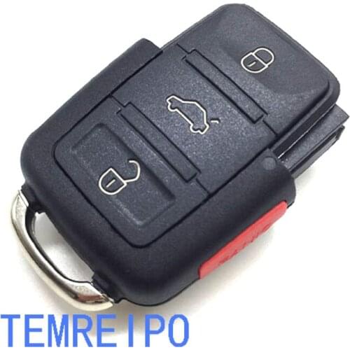 10pcs/lot 3+1 Buttons with panic button remote key blank Shell Replacement Cover for Vol kswagen Sko da without key head