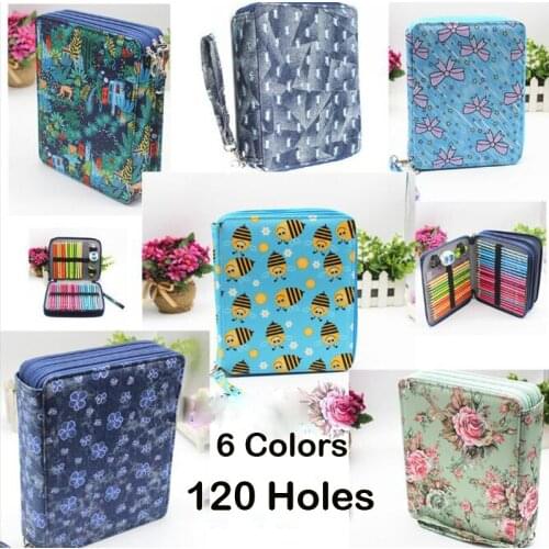 2pcs* School Pencil Case 120 Holes 3 Floors Zipper Pencil Bags