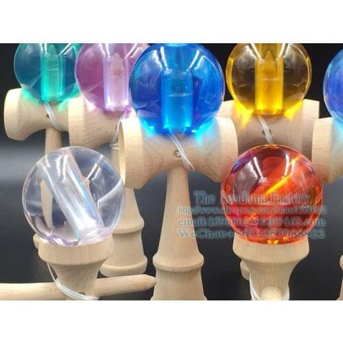 20 PCS New arrivals Free shipping crystal ball kendama Game Kids toy handle Made of Beech