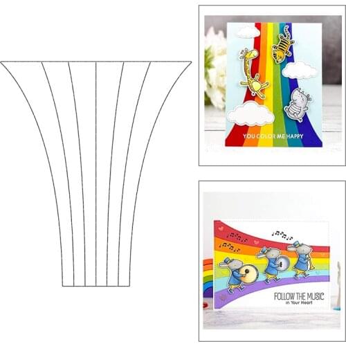 2020 New Frame Metal Cutting Dies For Cut Paper Crafts Making Background Rainbow Scrapbooking Album Card no Clear Stamps Sets