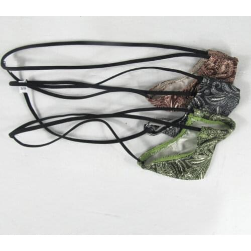 3pcs mens sexy string pouch thong classical Paisley pirnted G3454 mini pouch