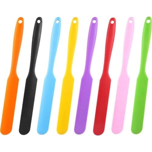 8 Pcs/Set Silicone Stir Sticks Kit Heat Resistant Cake Cream Butter Spatulas Mixing Batter Scraper Non-Stick Flexible for Epoxy