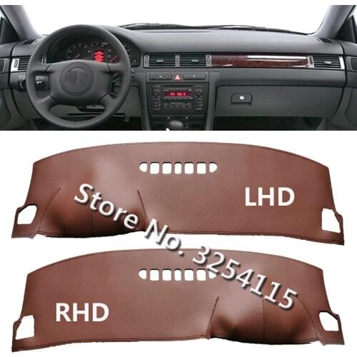 PU Leather Dashmat Suede Dashboard Cover Pad Dash Mat Carpet Car Styling Auto Accessories for Audi A6 C5 1998 - 2004 1999 2001