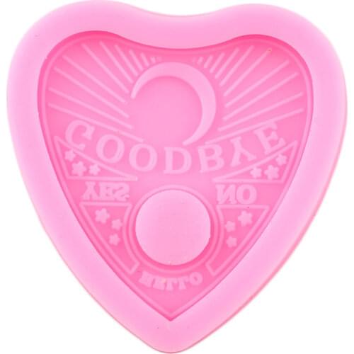 Shiny Glossy Heart Keychains Silicone Mold Phone Grip Badge Reel Epoxy Resin Molds Pendant DIY Jewelry Chocolate Fondant Moulds
