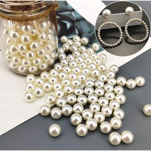 10000Pcs Charm Round No Hole Acrylic Imitation pearl bead For Jewelry Making DIY Craft loose beads Accessories Wholesale