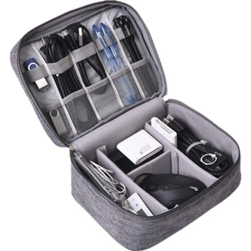 Travel Accessory Digital Bag Power Bank USB Charger Cable Earphone Storage Pouch Large Shockproof Electronic Organizer Package