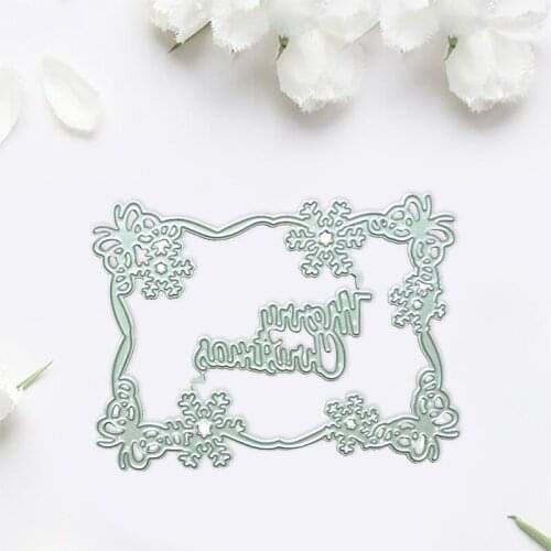 Merry Christmas Snowflakes Metal Cutting Dies Stencil DIY Scrapbook Album Paper