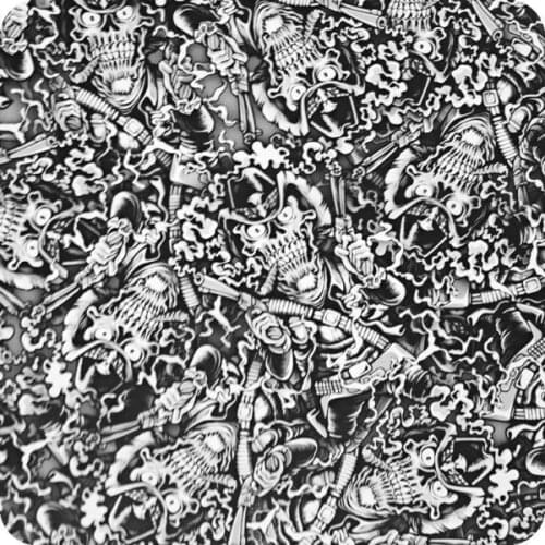 HLC-075 hydroprint film water transfer printing flames and skulls measures: width: 50cm. Length: 100cm