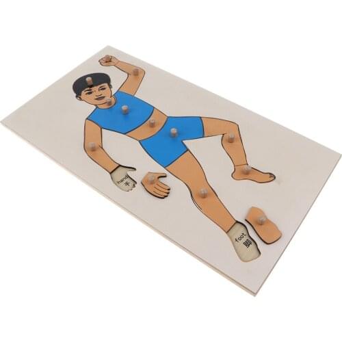 Montessori Toy - Wooden Boy Body Peg Puzzle Preschool