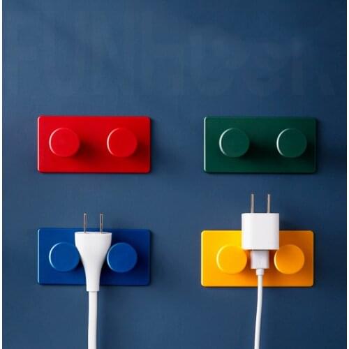 Creative 4pcs/set Colorful Funny ABS Puzzle Wall Hook Towel Hook for Bathroom Coat Hook Hook Hanger Key Holder