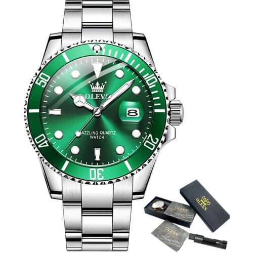 Hot Sales Mens Watches Date Sport Quartz Analog Wrist Watch Military Stainless Steel Top Brand OLEVS Yolako Luxury Fashion Men