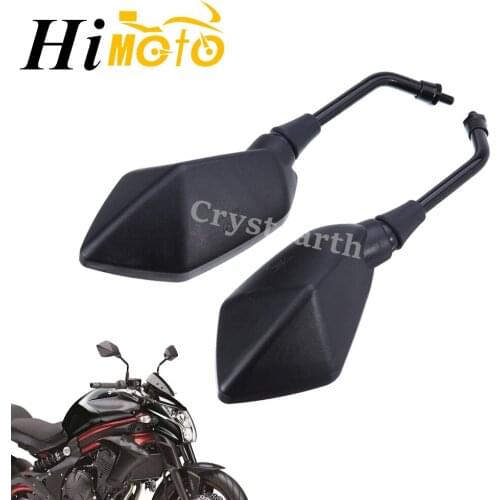 Motorcycle Rear View Side Mirrors For Kawasaki Z1000 Z750 ER6B ER-6N ZRX1200 ZRX1100 KLE400 KLE500 VERSYS 1000 10mm Mirrors