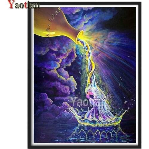 Cartoon fairy diamond painting Full Square/Round drill 5d diamond embroidery Holy water bottle fairy 3d cross stitch,Top Gift