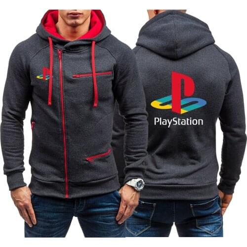 2021 Winter Mens Fleece Hoodies New PlayStation Print Hooded Sweatshirts Men Casual Hoody Fashion Male Streetwear Tracksuits