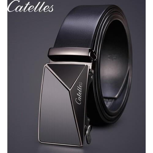 Catelles Blets for Men Automatic Buckle Genuine Leather Strap Designer Belts Male Blet for Jeans
