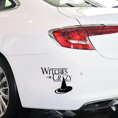 15*12.4cm Witches Be Crazy Decal Funny Halloween Sticker Cute Funny Decals Vinyl Sticker Be Different Car Accessories
