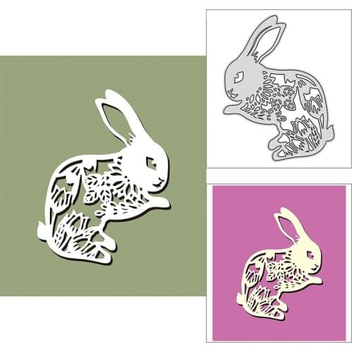 New 2021 Vivid Tulip Bunny Animal Metal Cutting Dies for DIY Scrapbooking and Card Making Decorative Embossing Craft No Stamps