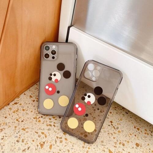New Carton Mouse Dot Pattern Phone Cases for iPhone 12 Fashion Cute Anime Style Soft Covers for iPhone 11/7/8/XS/X/XR/MAX