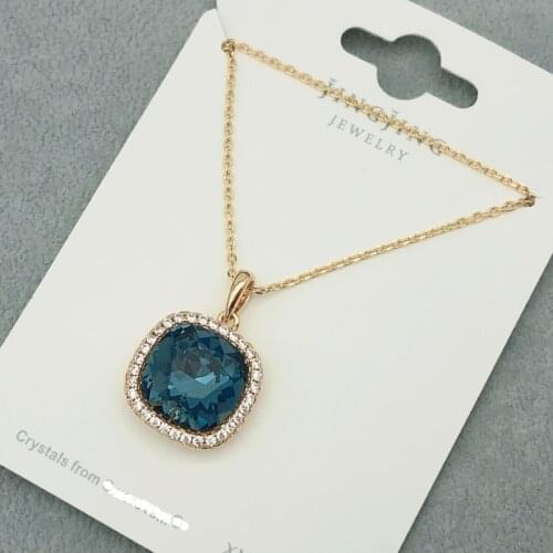 11.11 Trendy Jewelry Designer Luxury Necklace for Women Party Fashion Geometric Pendant Necklaces made with Austria Crystal