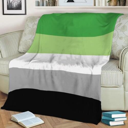 Aromantic flag 3D Print Plush Blanket Throw On Sofa Home Decor Soft Warmth Washable Nap Blanket Dropshipping