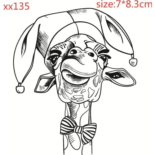 Giraffe Pattern Transparent Silicone Stamp And Metal Die/Seal For DIY Scrapbooking/Photo Album Decorative Clear