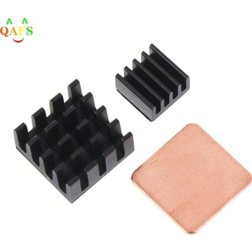 1set Heatsink Cooler Pure Aluminum Copper Heat Sink Set Kit Radiator For Raspberry Pi 3 Model B/ B Plus 3D Printer Parts