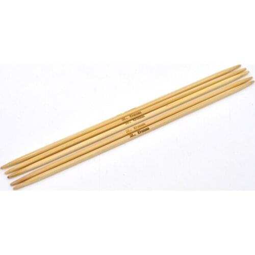 5PCs/Set Natural Bamboo DP Knitting Needle Hand Sewing Crochet Hook Needle Sewing Tool Home Supply 2.5mm Dia 13cm Long