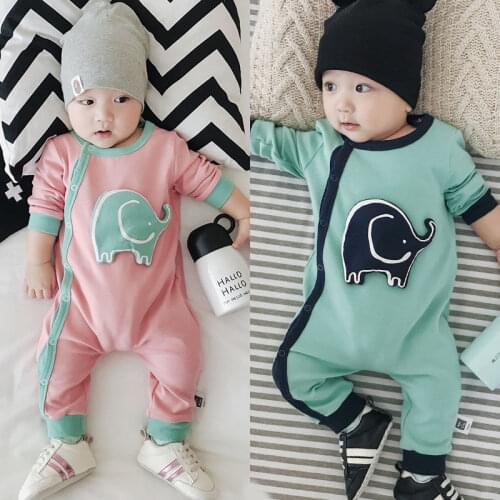 Spring autumn baby clothes bodysuit long sleeve creeper clothes boys girls 1-12 M autumn cotton toddler girl clothes