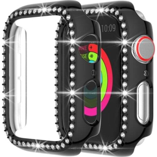 Diamond Protective Case for Apple Watch Cover Series 54321 38MM 42MM For Iwatch 3 2 1 40mm 44mm for Iwatch 5 4 Smart Accessories