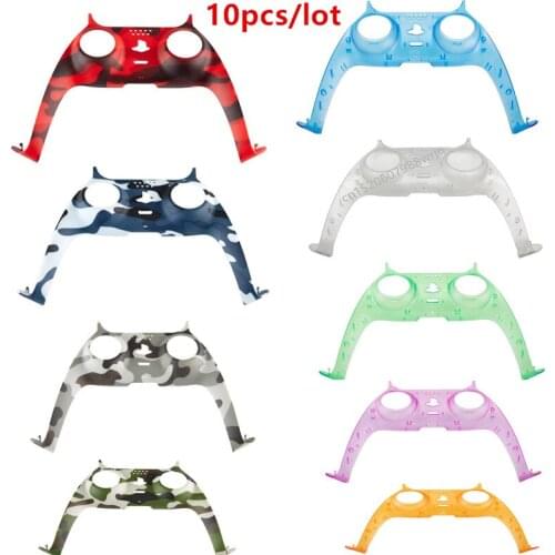 10pcs Clear Decorative Strip For PS5 Controller Hard PC Transparent Decoration Shell For Playstation Gamepad Controller Cover