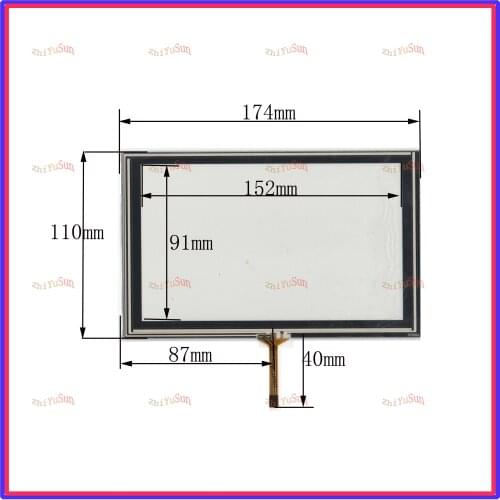ZhiYuSun 7.8inch compatible 174mm*109mm 4 line touch screen panel 174*109 Sensor glass for GPS CAR compatible 170830