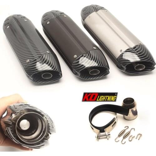 51mm Universal Motorcycle Exhaust Tail Pipe With DB Killer 370/470mm Aluminum Exhaust System Modified For ATV Street Bike