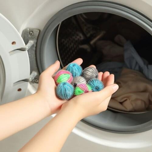 6pcs nylon laundry ball decontamination washing machine washing and protecting ball sticking and removing hair removal cleaning