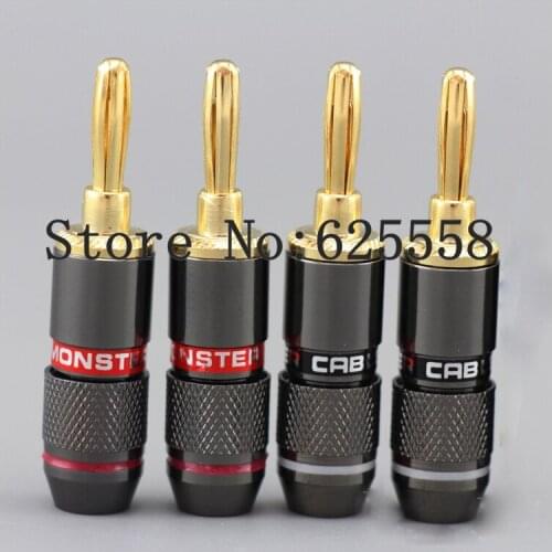 8pcs Audio Speaker Cable Banana Jack Plug 6MM Audio banana plug connector